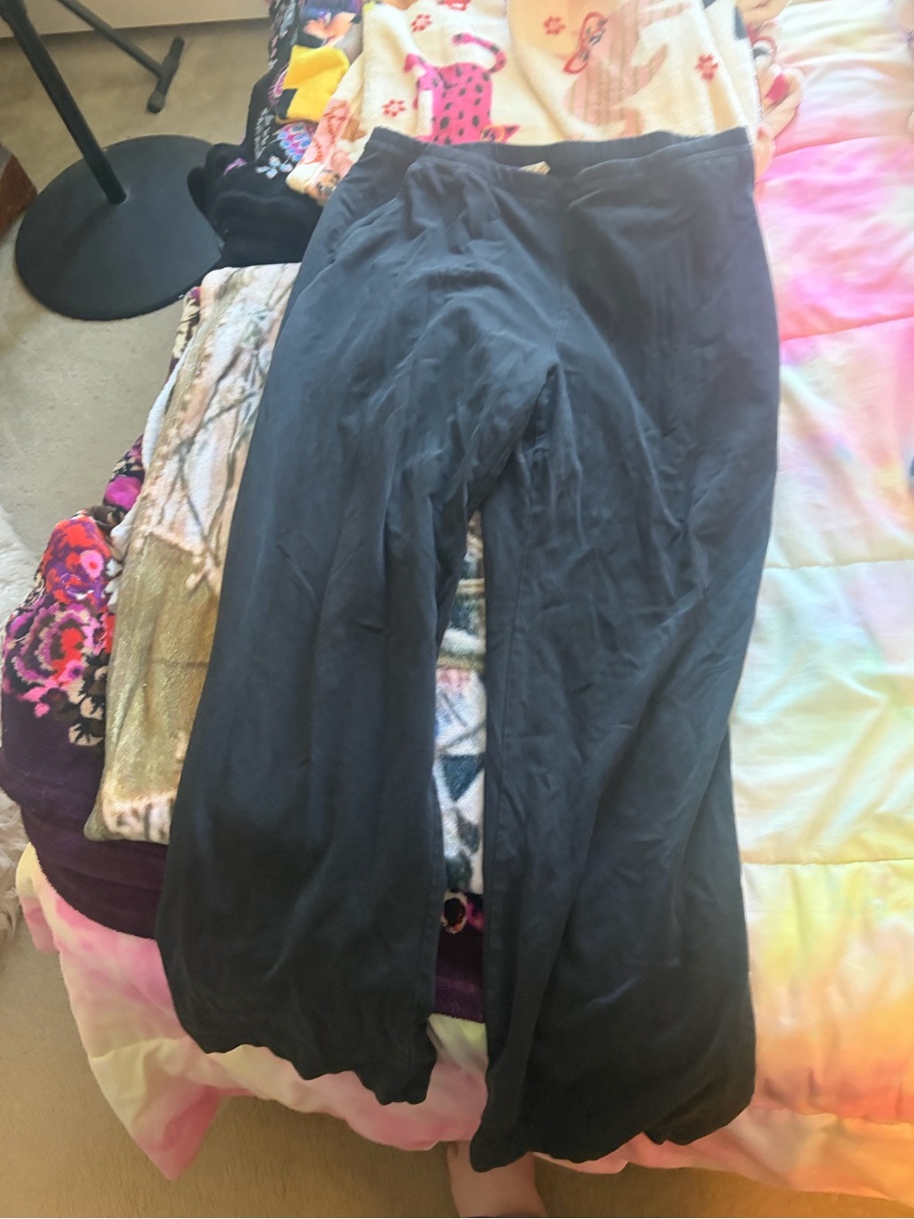 L.L. Bean Women's Black Wide-Leg Pants